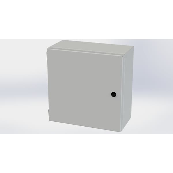 1/4 Turn Latch Electrical Enclosures, 12 in H, 6 in D, 12 in W, NEMA 3R, 4, 12, 13, Carbon Steel